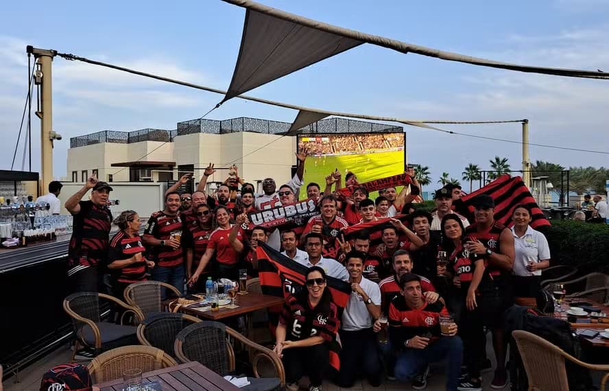 FlaQatar é o ponto de concentração dos torcedores do Flamengo em Doha