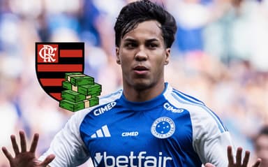 Kaio Jorge comemora gol pelo Cruzeiro; Flamengo quer atacante