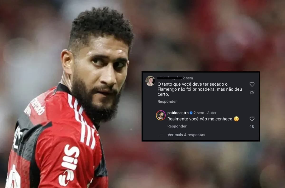 Pablo responde torcedor do Flamengo no Instagram