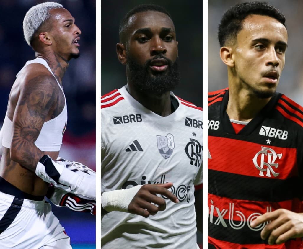 Wesley, Gerson e Matheus Gonçalves pelo Flamengo