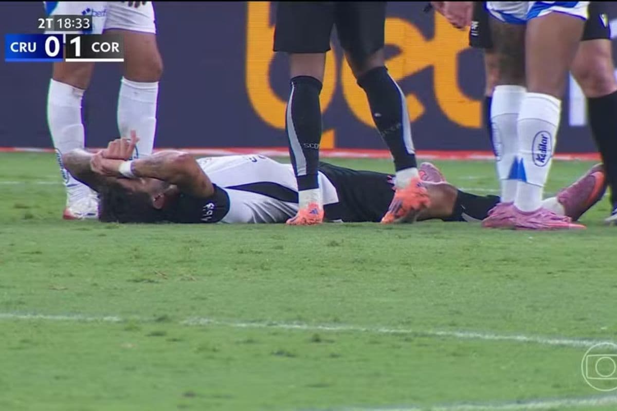 Yuri Alberto, atacante do Corinthians, sente lesão em jogo contra o Cruzeiro no Mineirão pela Copa do Brasil