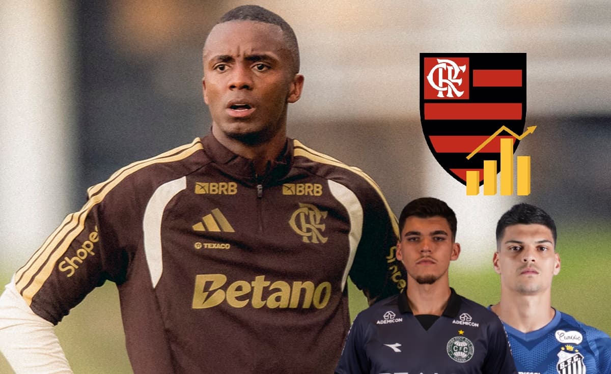 Andrew, do Flamengo, Gabriel Brazão e Pedro Morisco