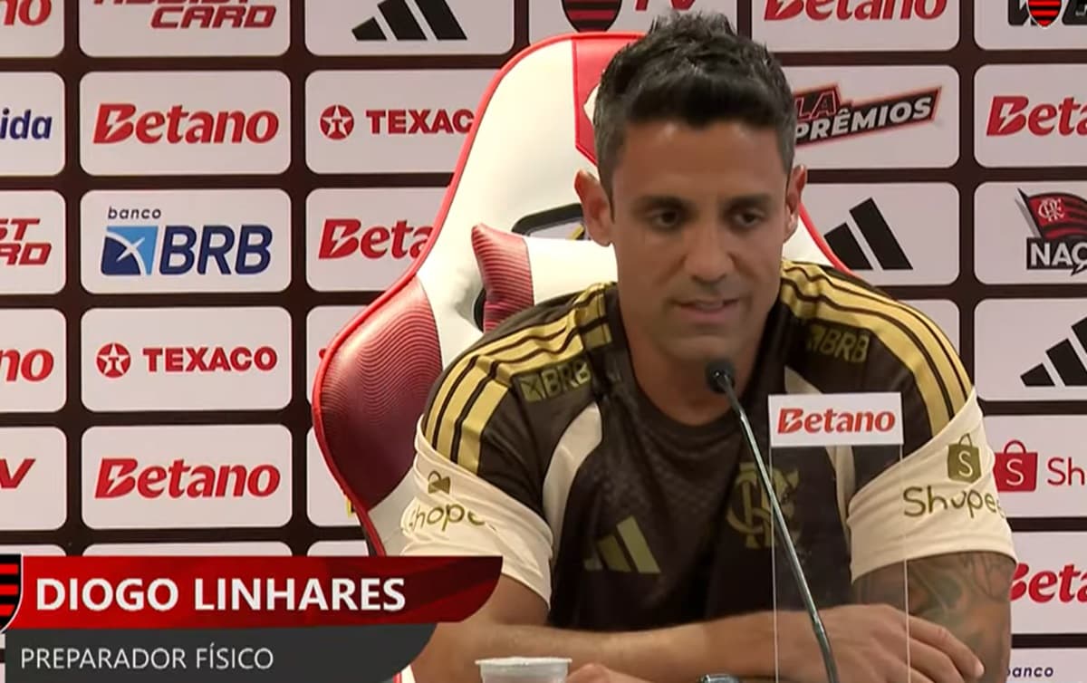 Diogo Linhares, preparador físico do Flamengo, fala sobre final contra Corinthians