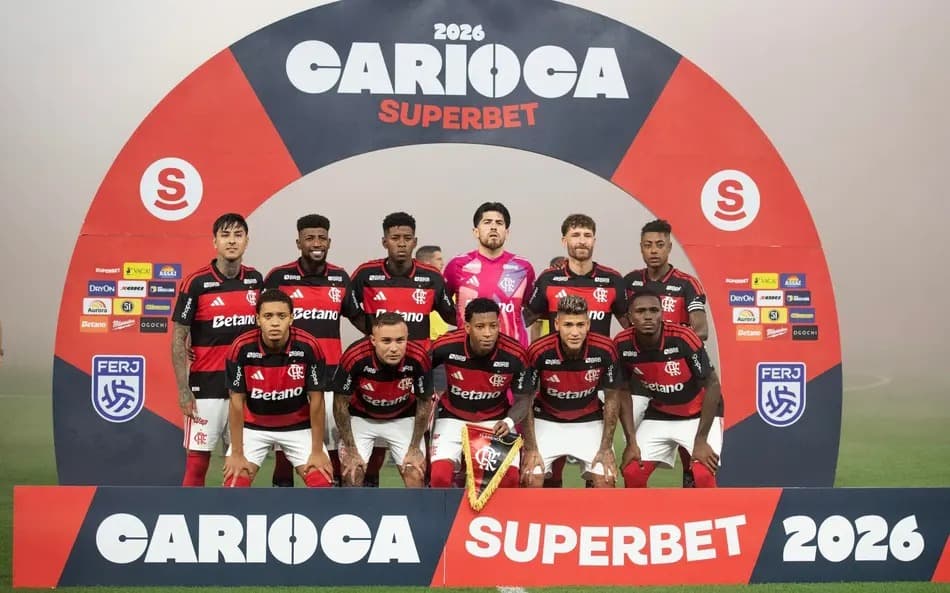 Time do Flamengo antes de enfrentar o Vasco