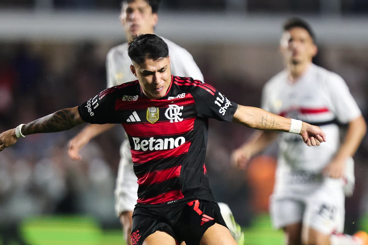Luiz Araújo durante São Paulo x Flamengo