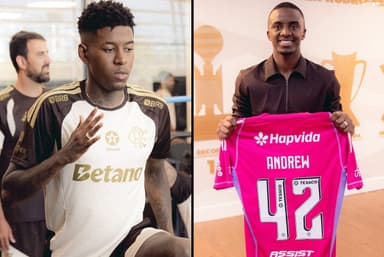 Vitão e Andrew serão apresentados à torcida antes de jogo contra o Vasco