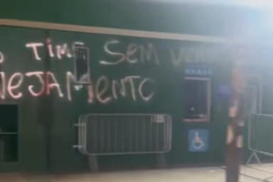 Pichação Allianz Palmeiras