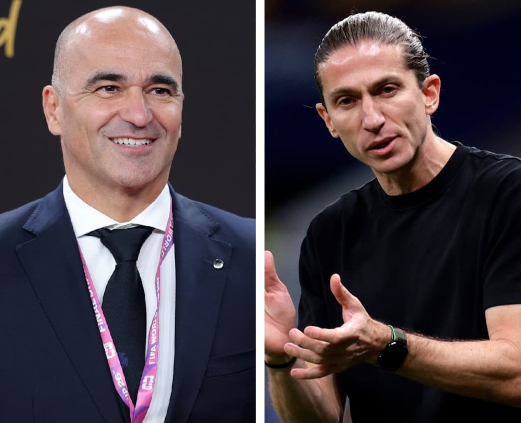 Roberto Martínez e Filipe Luís