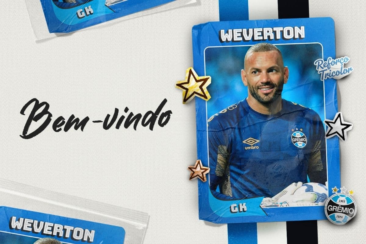 Anúncio do goleiro Weverton como reforço do Grêmio