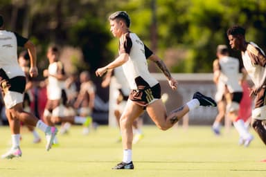 Luiz Araújo voltou a treinar com os companheiros no Flamengo