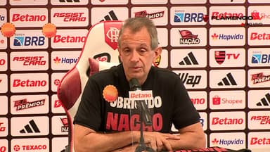 Bap em coletiva na Flamengo TV