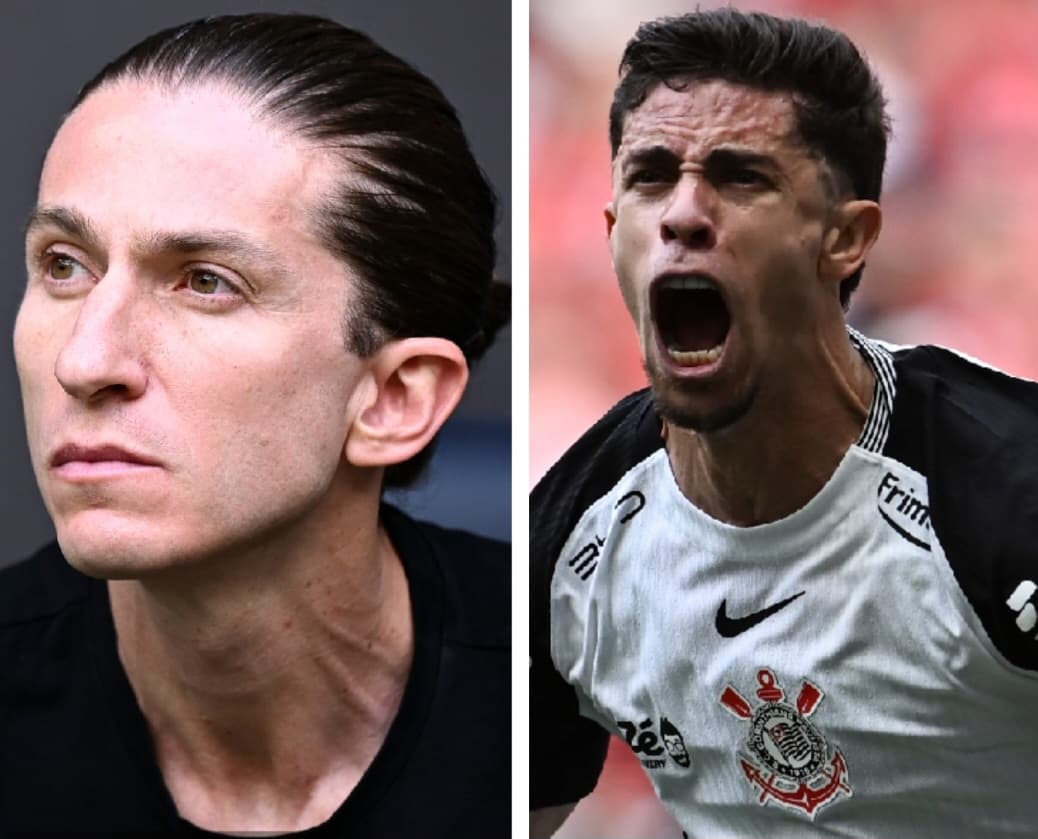 Filipe Luís e Gabriel Paulista em Flamengo x Corinthians