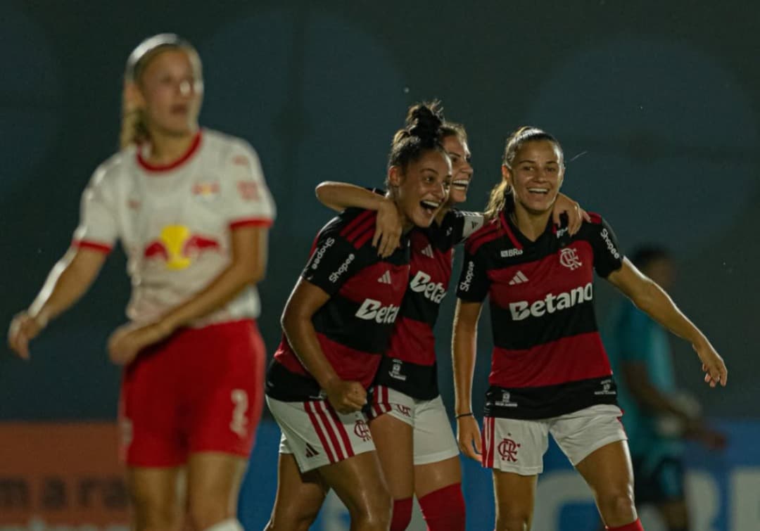 Flamengo Feminino contra o Red Bull Bragantino
