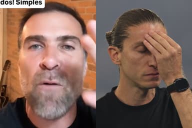 Pilhado durante vídeo do Instagram e Filipe Luís durante jogo do Flamengo