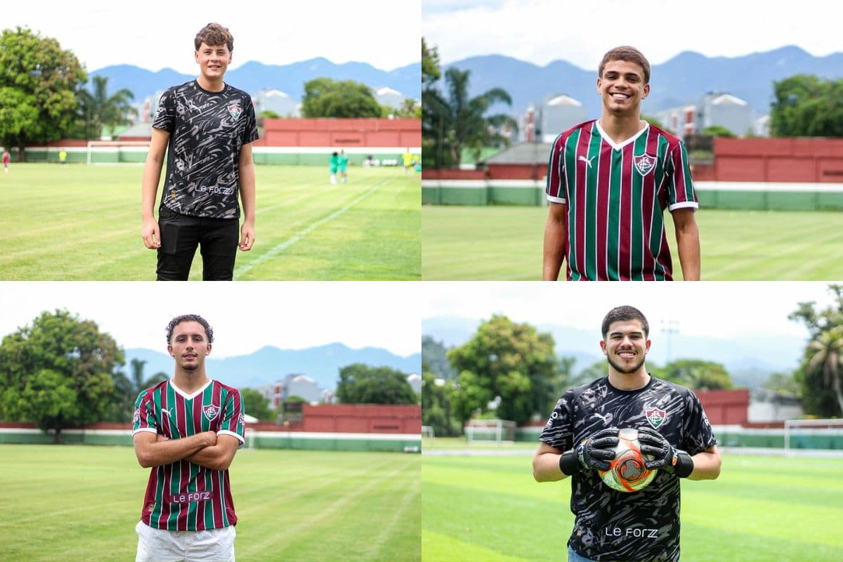Promessas do Fluminense assinam primeiro contrato profissional