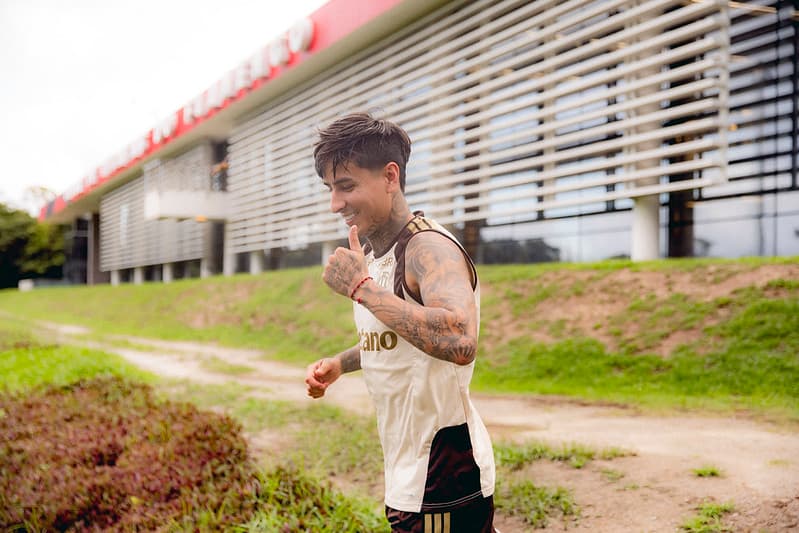 Pulgar em treino no Ninho