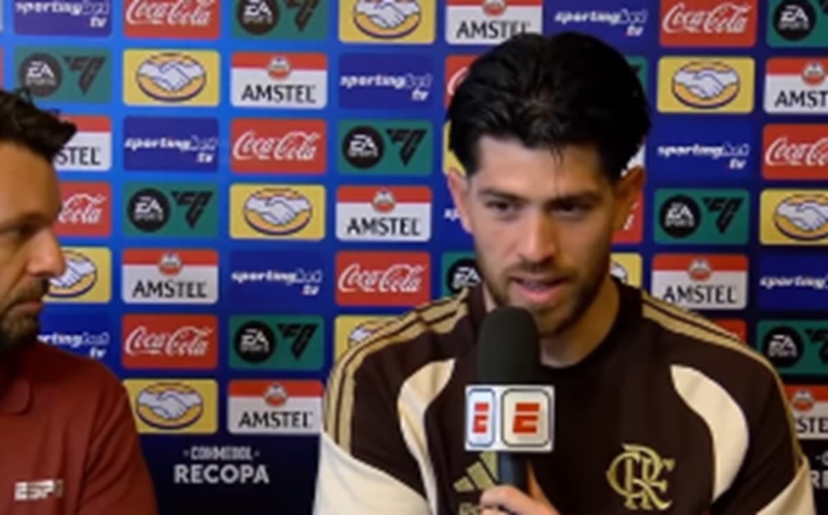 Rossi em entrevista na ESPN antes de Flamengo x Lanús