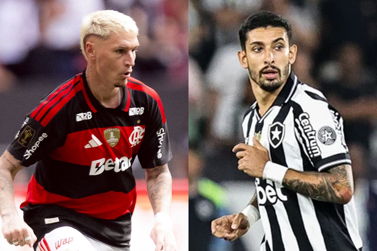 Varela do Flamengo, e Santi Rodriguez, do Botafogo