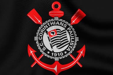 Escudo do Corinthians com fundo preto usado em post de nota oficial contra iguinho do job