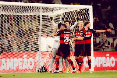 Flamengo comemora defesa de Rossi na final