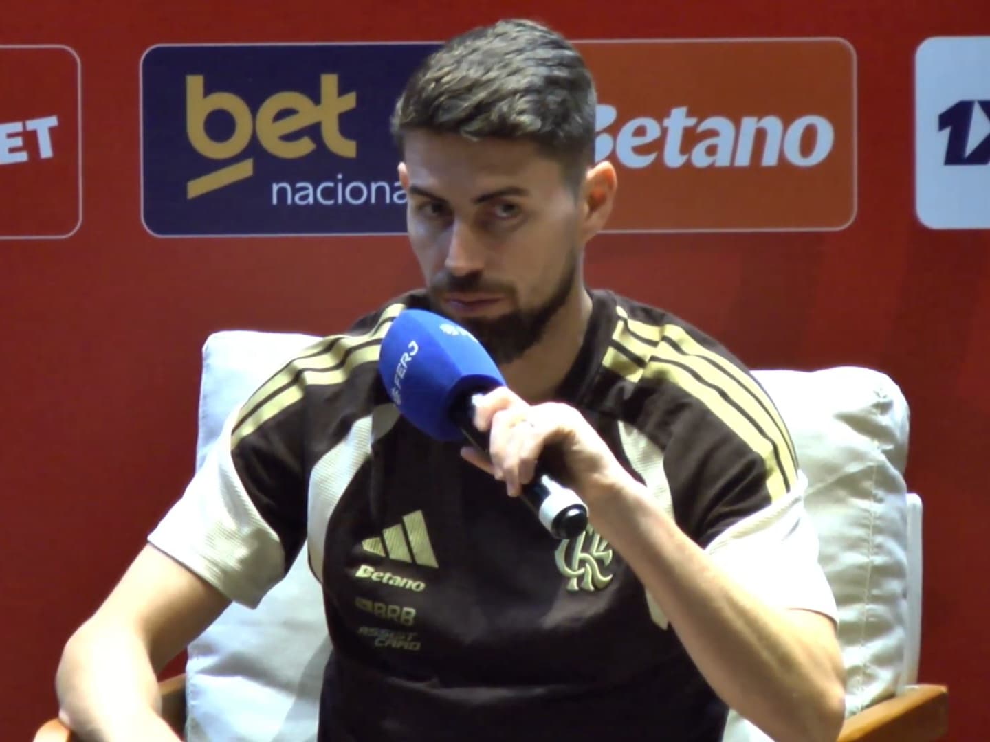 Jorginho na coletiva da final do Carioca