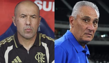Leonardo Jardim (esquerda) e Tite (direita)