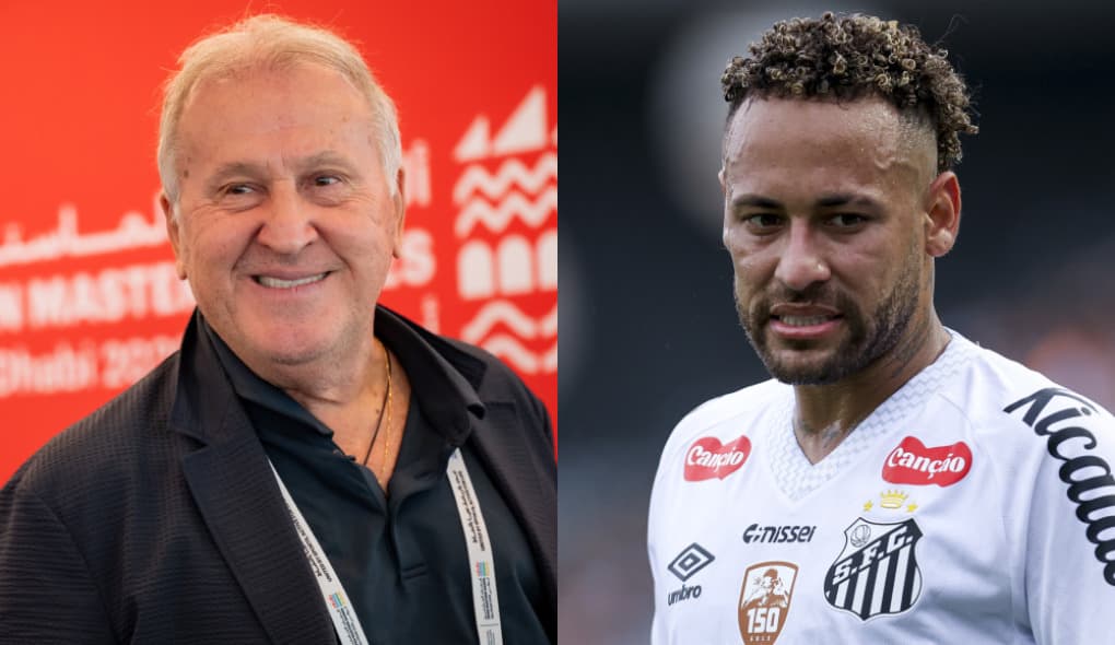 Zico (esquerda) e Neymar (direita)