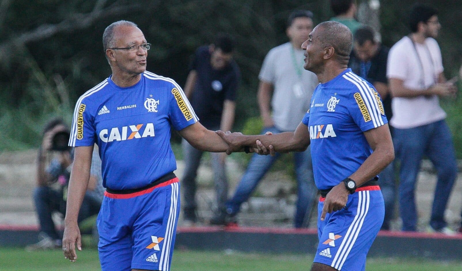cristóvão borges ao lado de jayme no flamengo