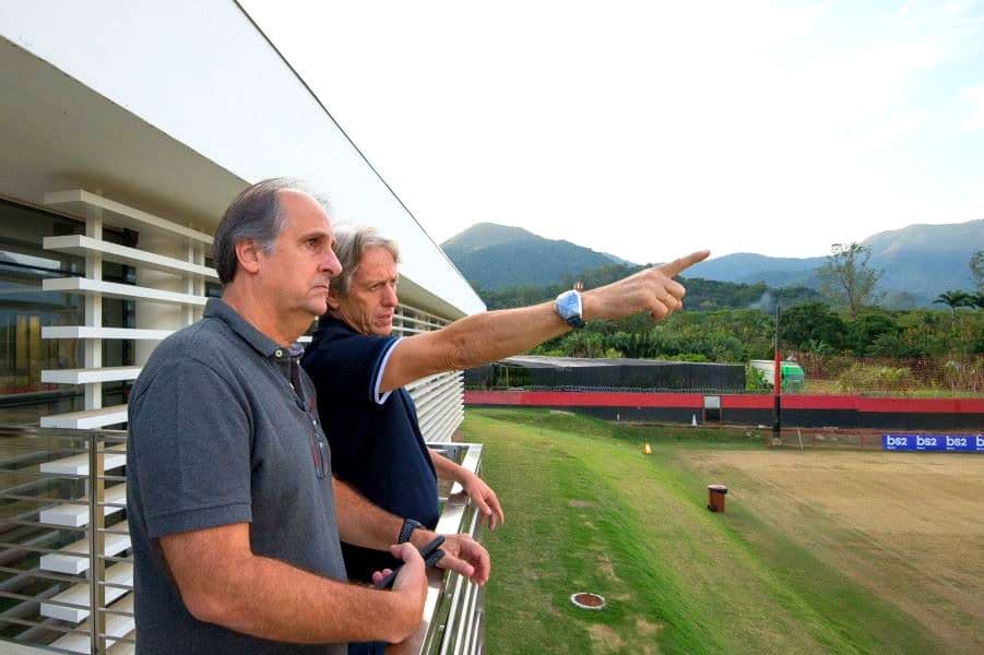 carlos noval com jorge jesus no flamengo