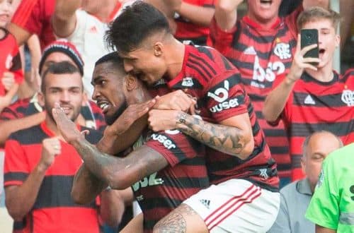 gerson primeiro gol flamengo botafogo
