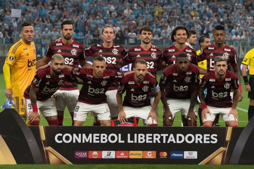 foto oficial flamengo gremio primeiro jogo semifinais da libertadores 2019