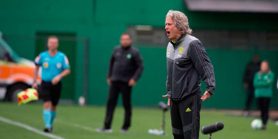 jorge jesus beira do gramado foto alexandre vidal