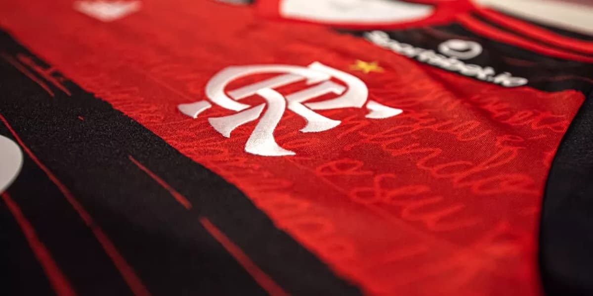 detalhe do novo uniforme do flamengo