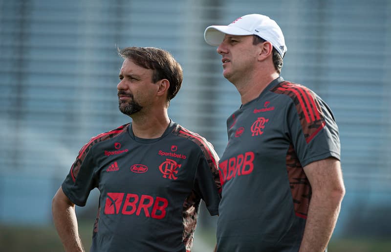 Rogério Ceni conversa com Maurício Souza flamengo