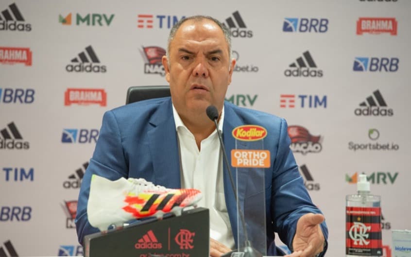 Marcos Braz no Flamengo; jornalista detonou trabalho e entrevista pós-sorteio da Copa do Brasil