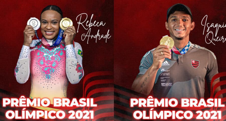 isaquias queiroz rebeca andrade flamengo premio olímpico cob