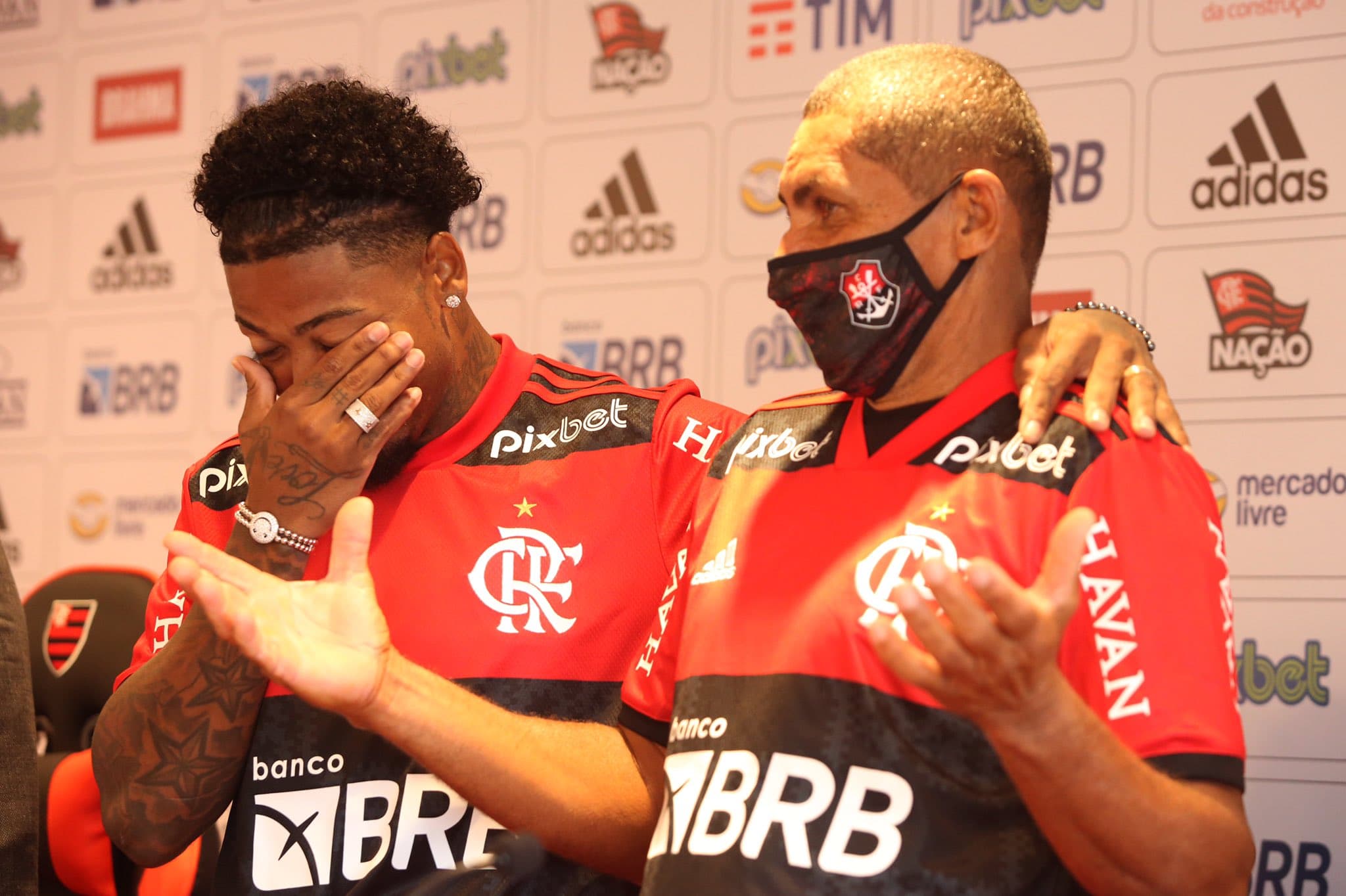 Marinho e seu pai Flamengo