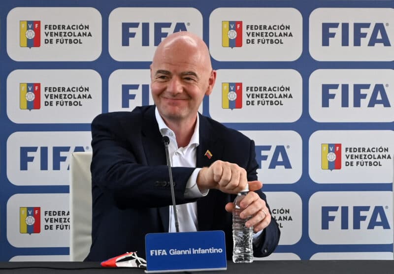 presidente da FIFA Gianni Infantino; mandatário estará presente para assitir Flamengo e Corinthians pela Copa do Brasil