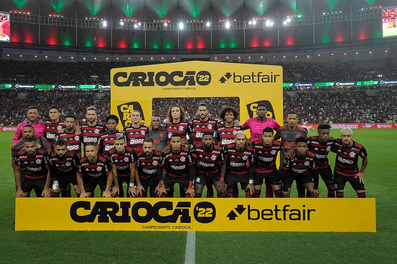 Time do Flamengo em campo pelo Campeonato Carioca 2022; segundo balanço, clube pagou para disputar o Estadual