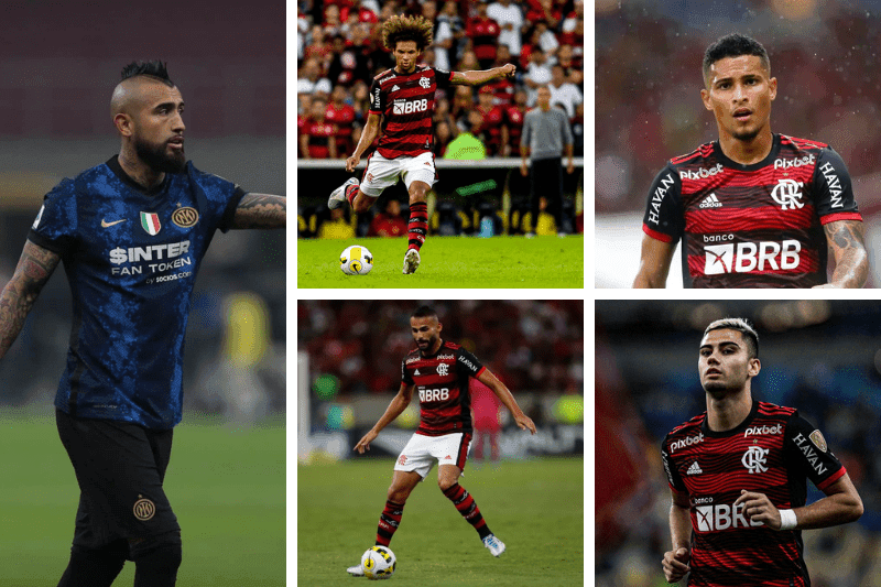 Análise semi-quantitativa entre Vidal e os volantes do Flamengo