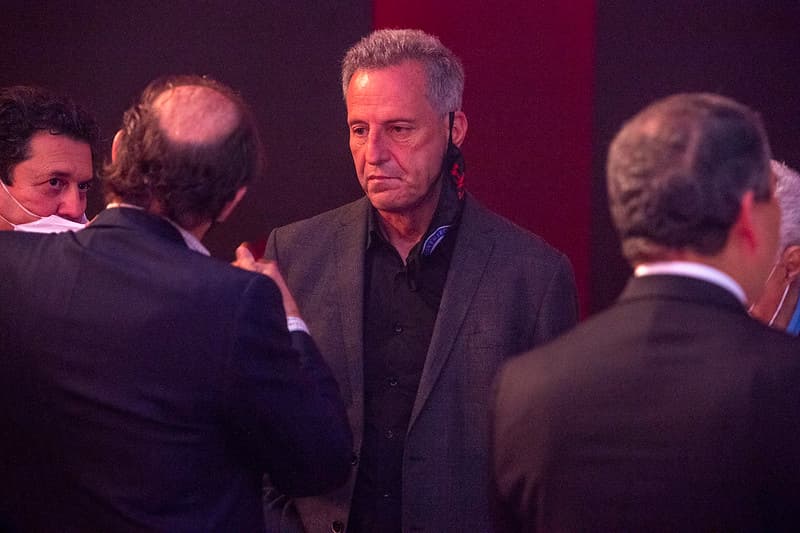 Rodolfo Landim na festa de apresentação do Museu do Flamengo