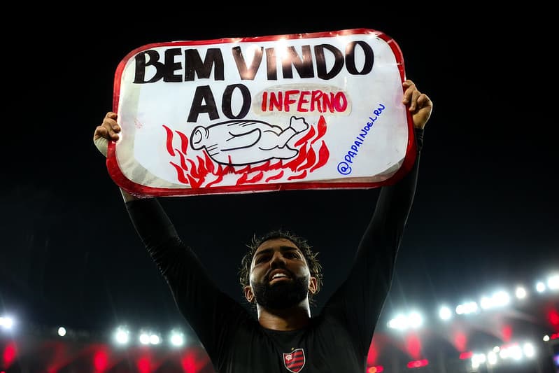 Gabigol tira onda com o Atlético-MG