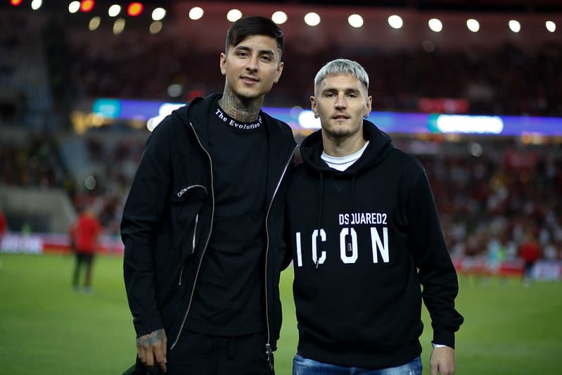 Erick Pulgar e Guillermo Varela, jogadores do Flamengo