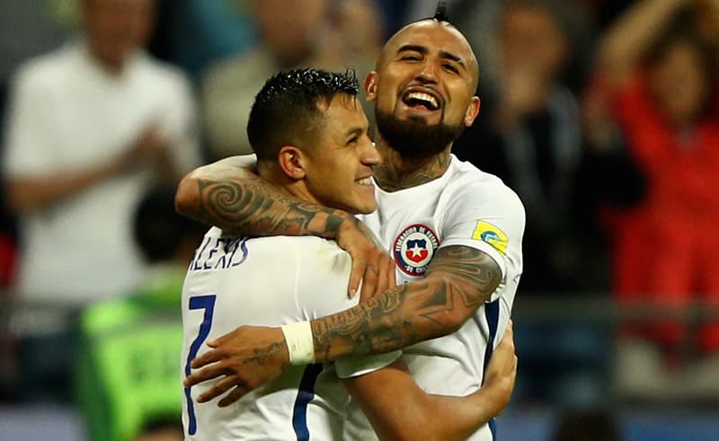 Sanchez e Vidal no Chile