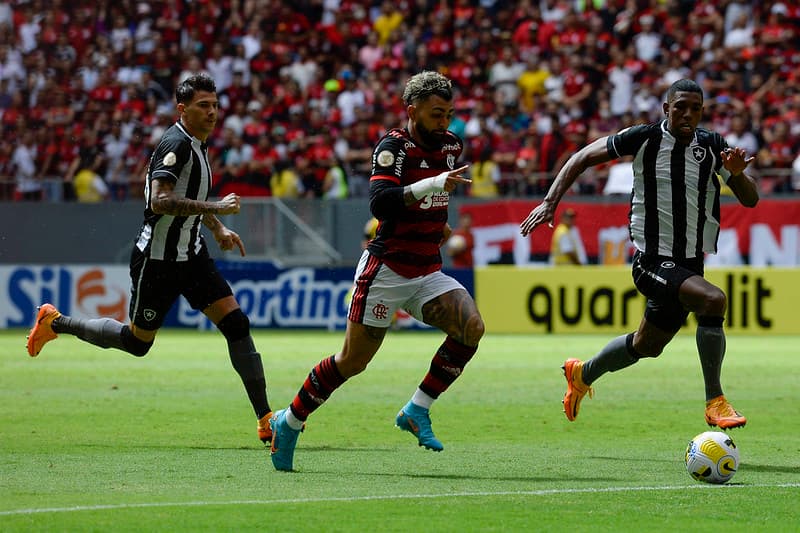 Gabigol no clássico entre Flamengo e Botafogo