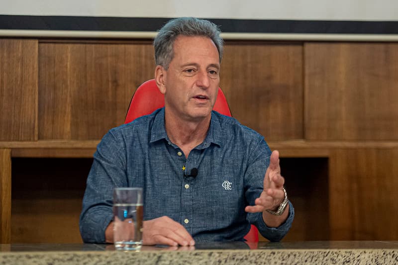 Rodolfo Landim, presidente do Flamengo; mandatário falou sobre SAF e estádio próprio no Gasômetro