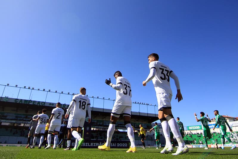 Time do Botafogo, próximo adversário do Flamengo, entrando em campo