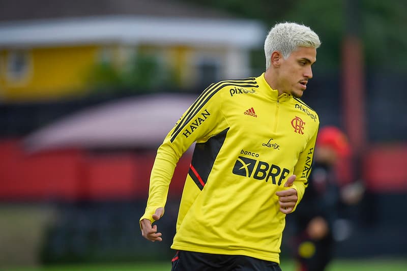 Pedro treinando no Flamengo