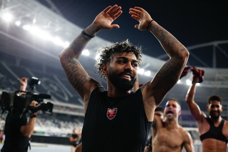 Gabigol comemora vitória do Flamengo