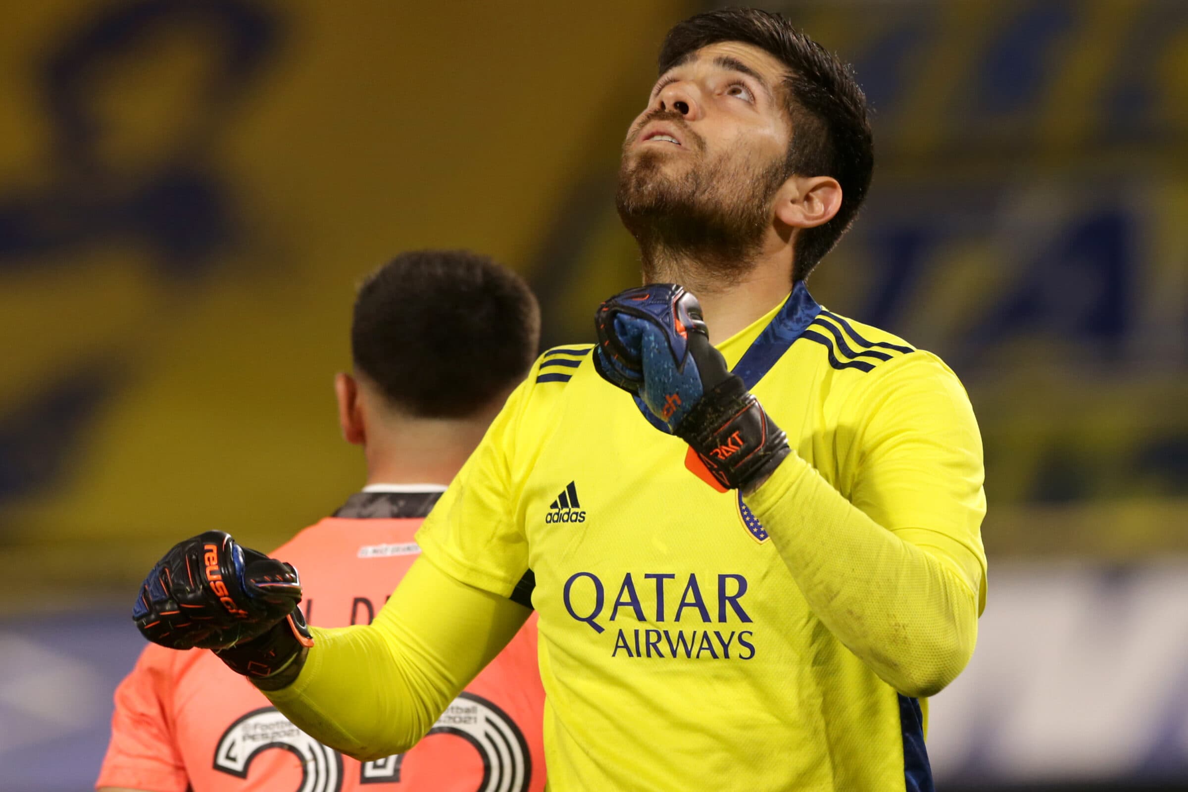 Agustín Rossi em jogo do Boca Juniors, jogador assinou pré-contrato com o Mengão e é mais um reforço para 2023